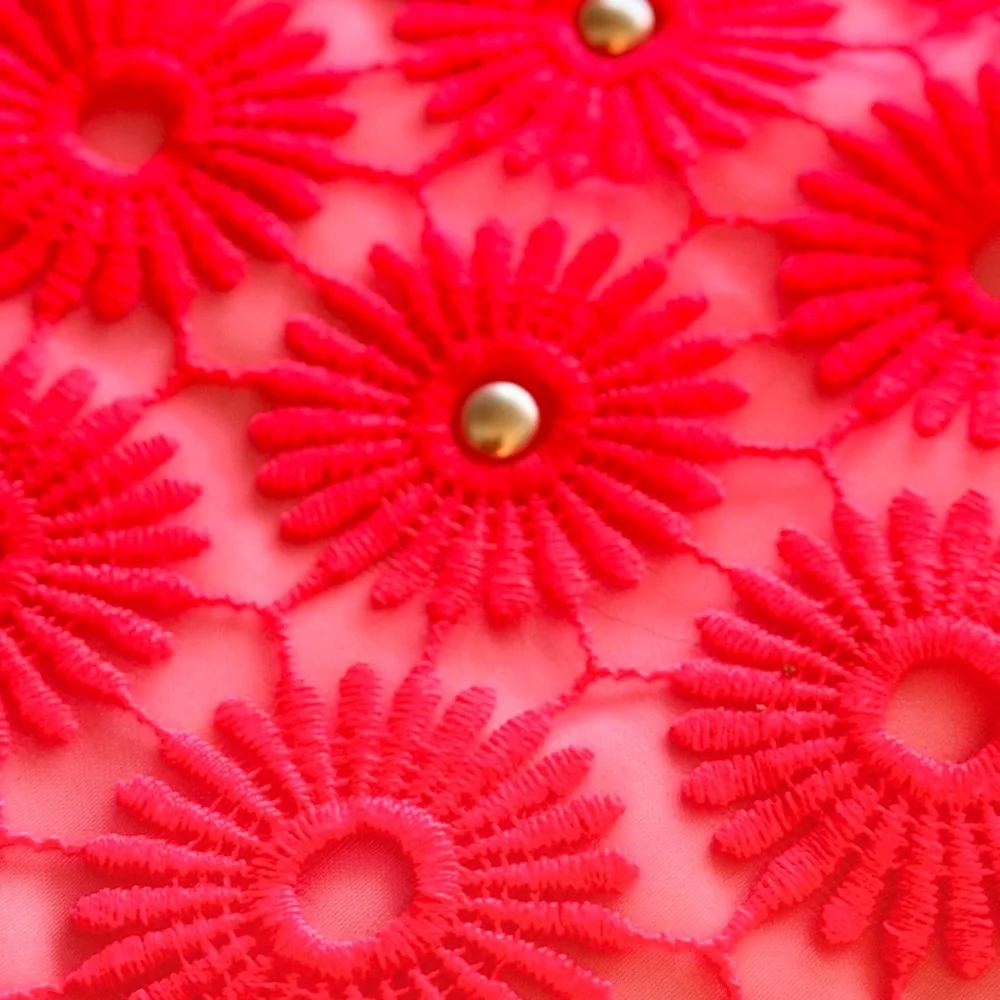 LILLY PULITZER Neon Pink Floral Pinwheel Lace & Pearl Mini Shift Dress